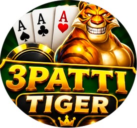 3Patti Tiger logo with tiger and playing cards